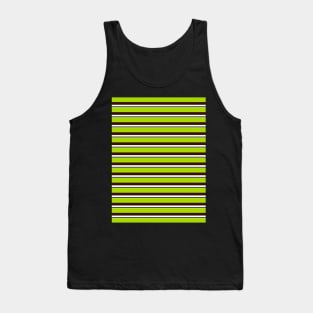 Lemon-Green Stripe Design Tank Top